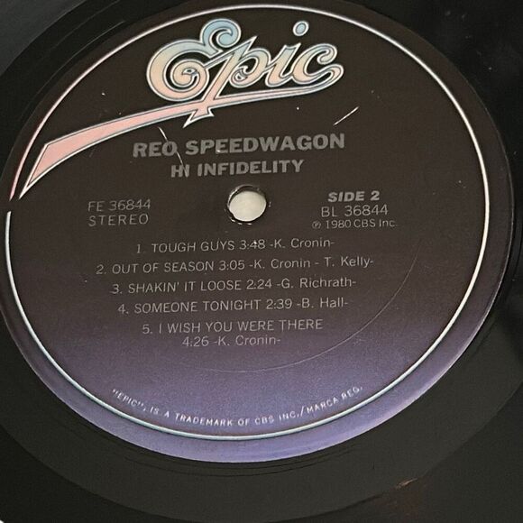 REO Speedwagon Epic Hi Infidelity Vinyl Records LP - Picture 8 of 9